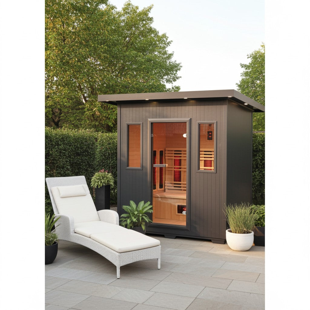 SunRay Pacific 4-Person Modern Outdoor Sauna