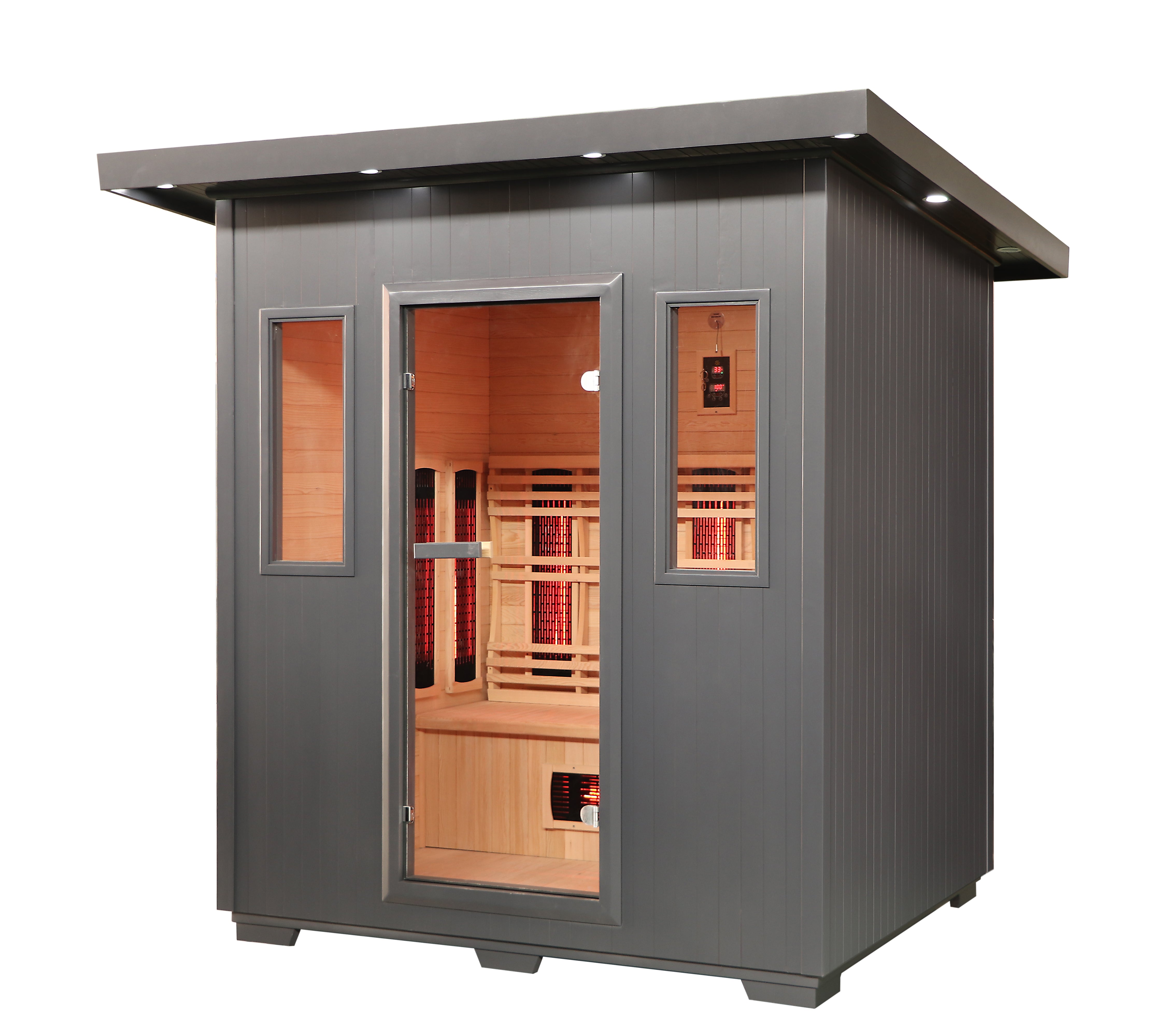 SunRay Pacific 4-Person Modern Outdoor Sauna