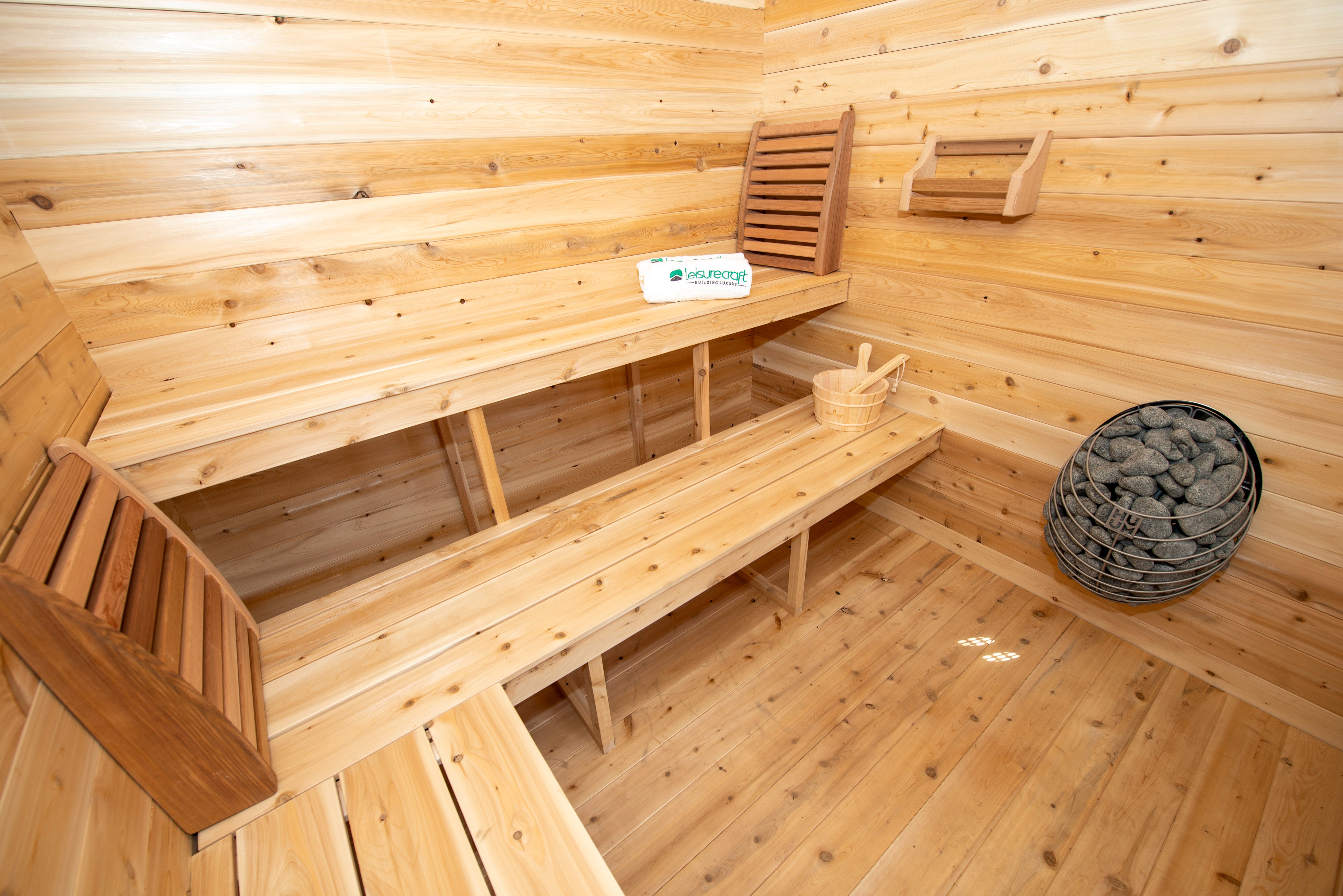 LeisureCraft Georgian Cabin Sauna with Porch