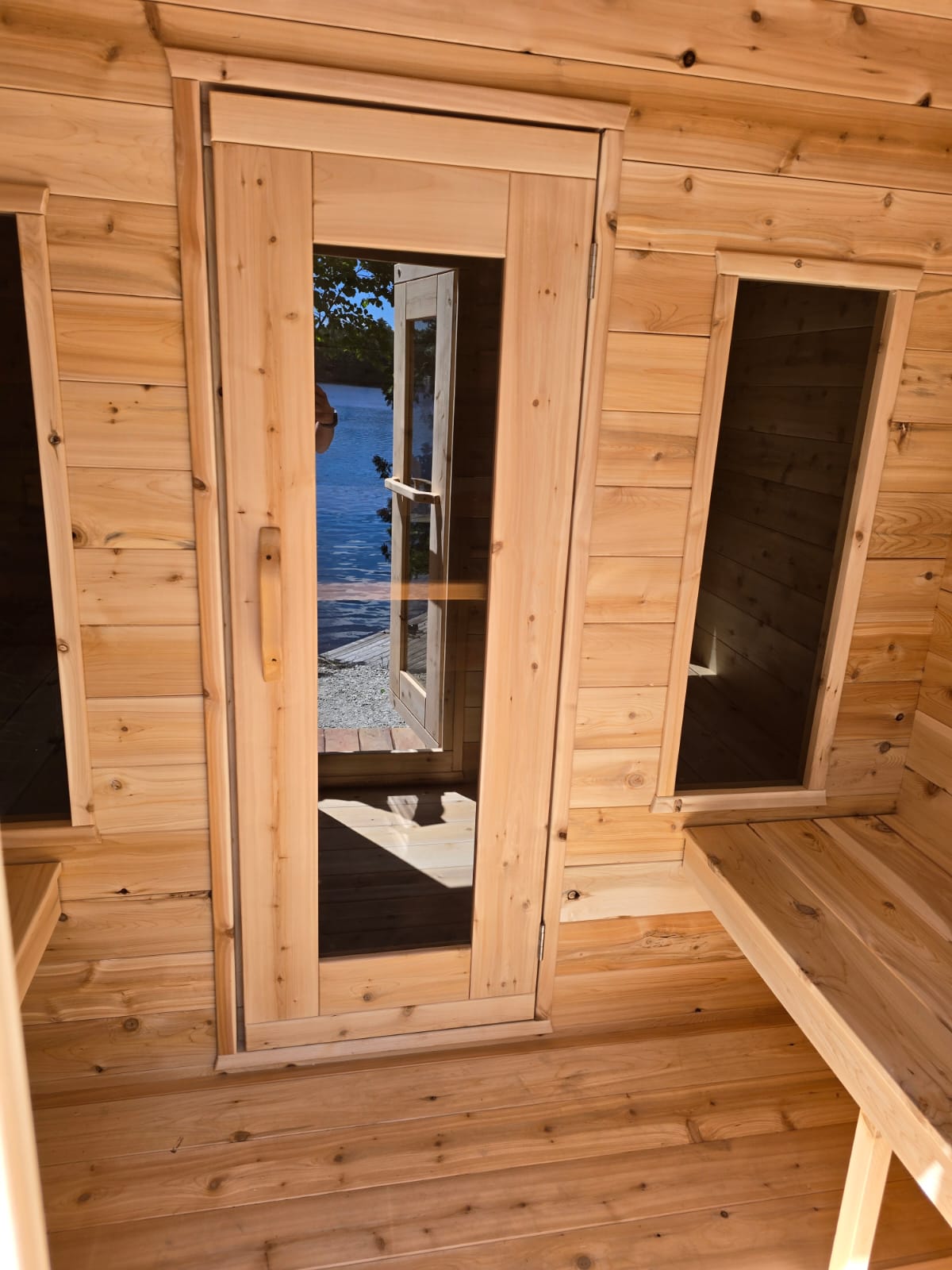 LeisureCraft Georgian Cabin Sauna with Porch