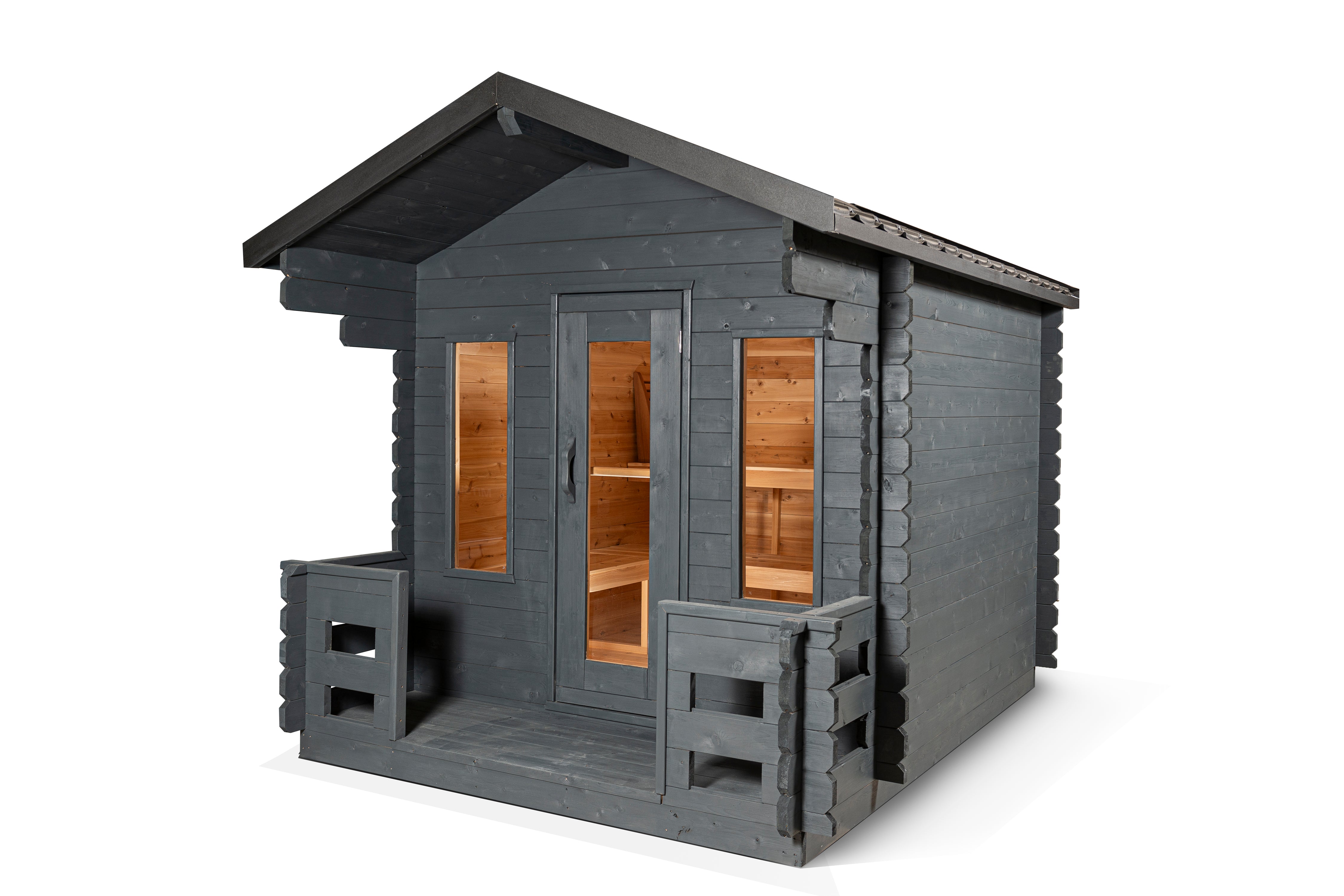 LeisureCraft Georgian Cabin Sauna with Porch