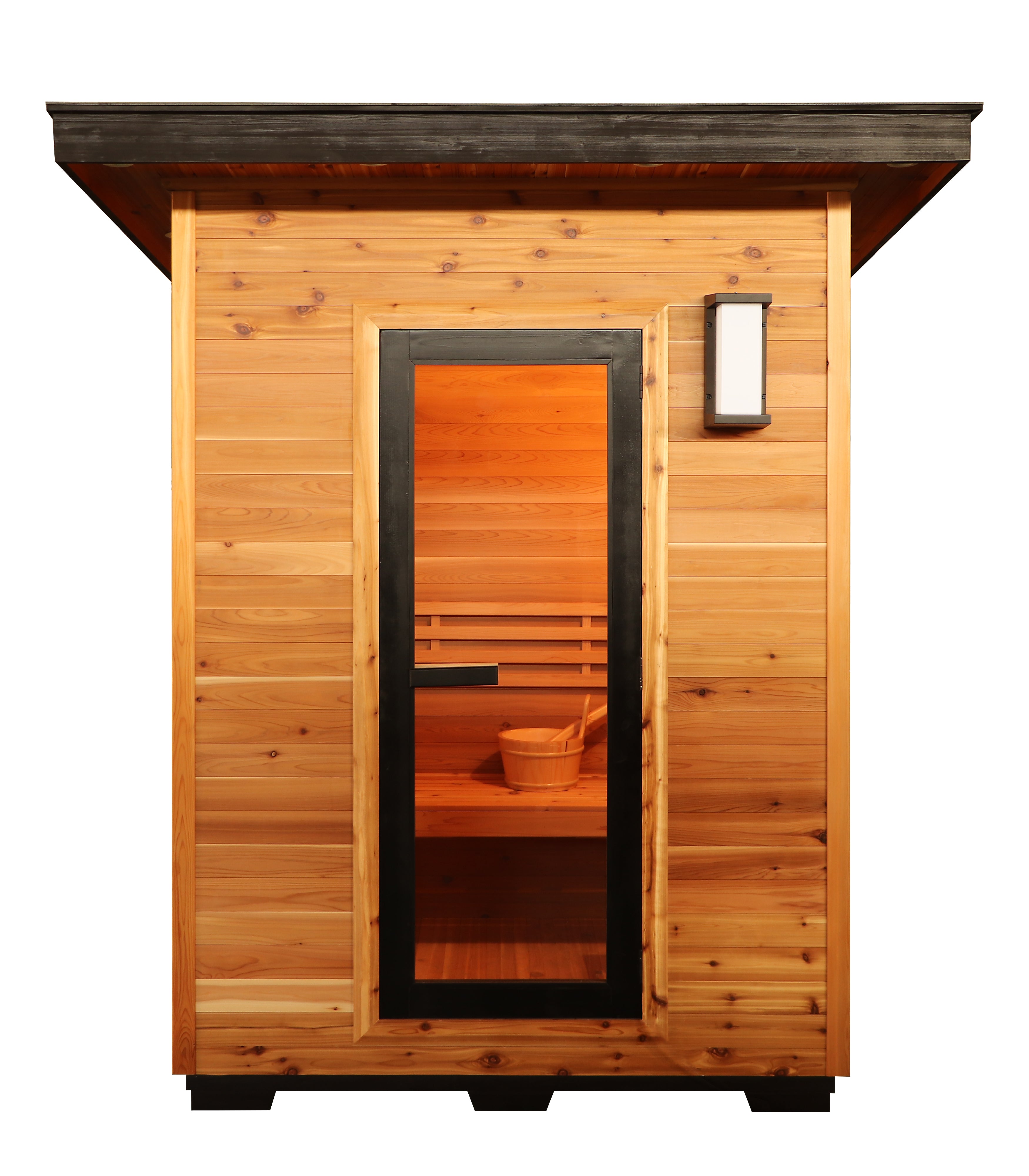 SunRay Seneca 3-Person Contemporary Outdoor Sauna With Harvia Heater