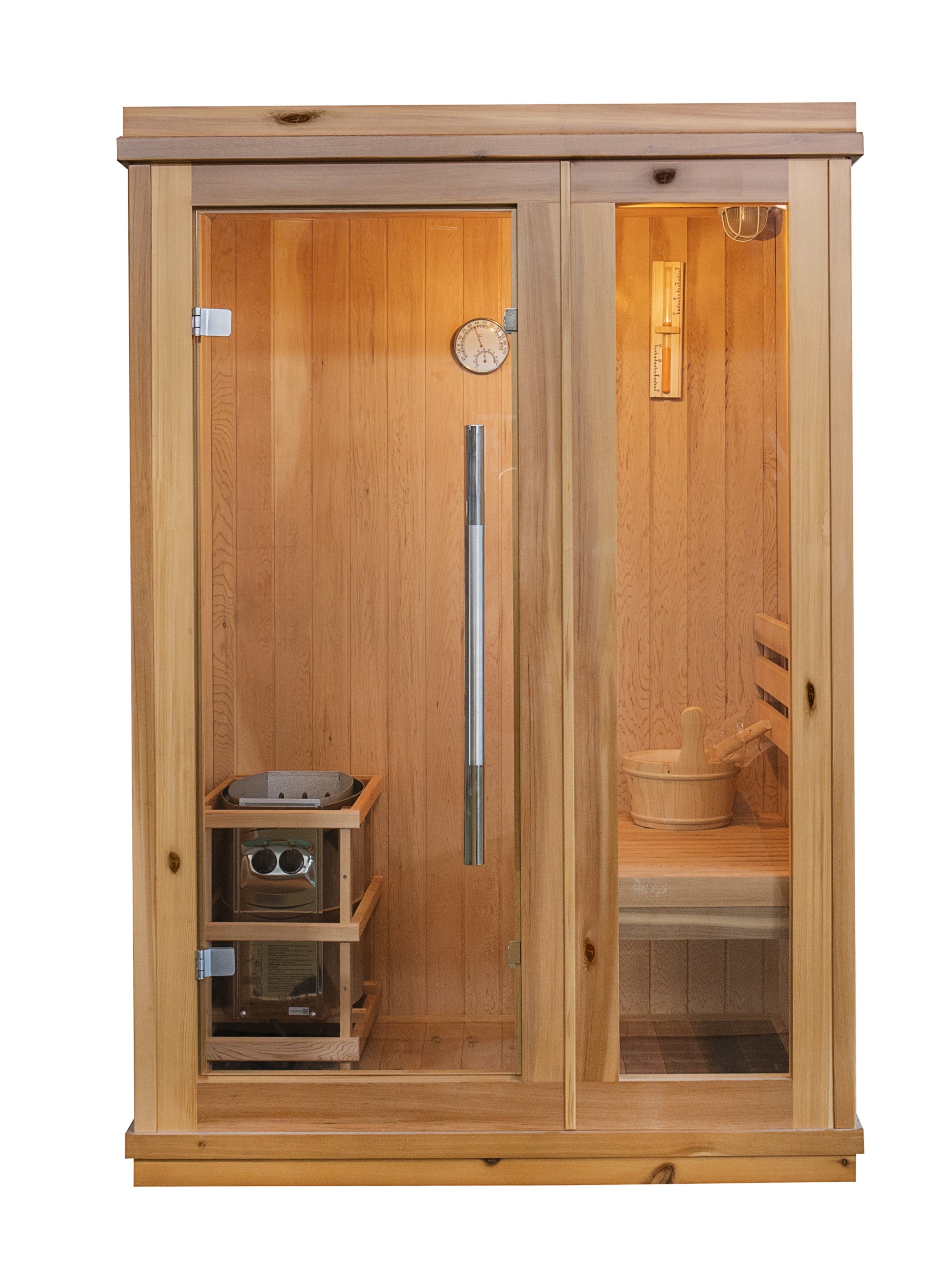 SunRay Aston 1-2 Person Indoor Traditional Sauna Harvia Heater