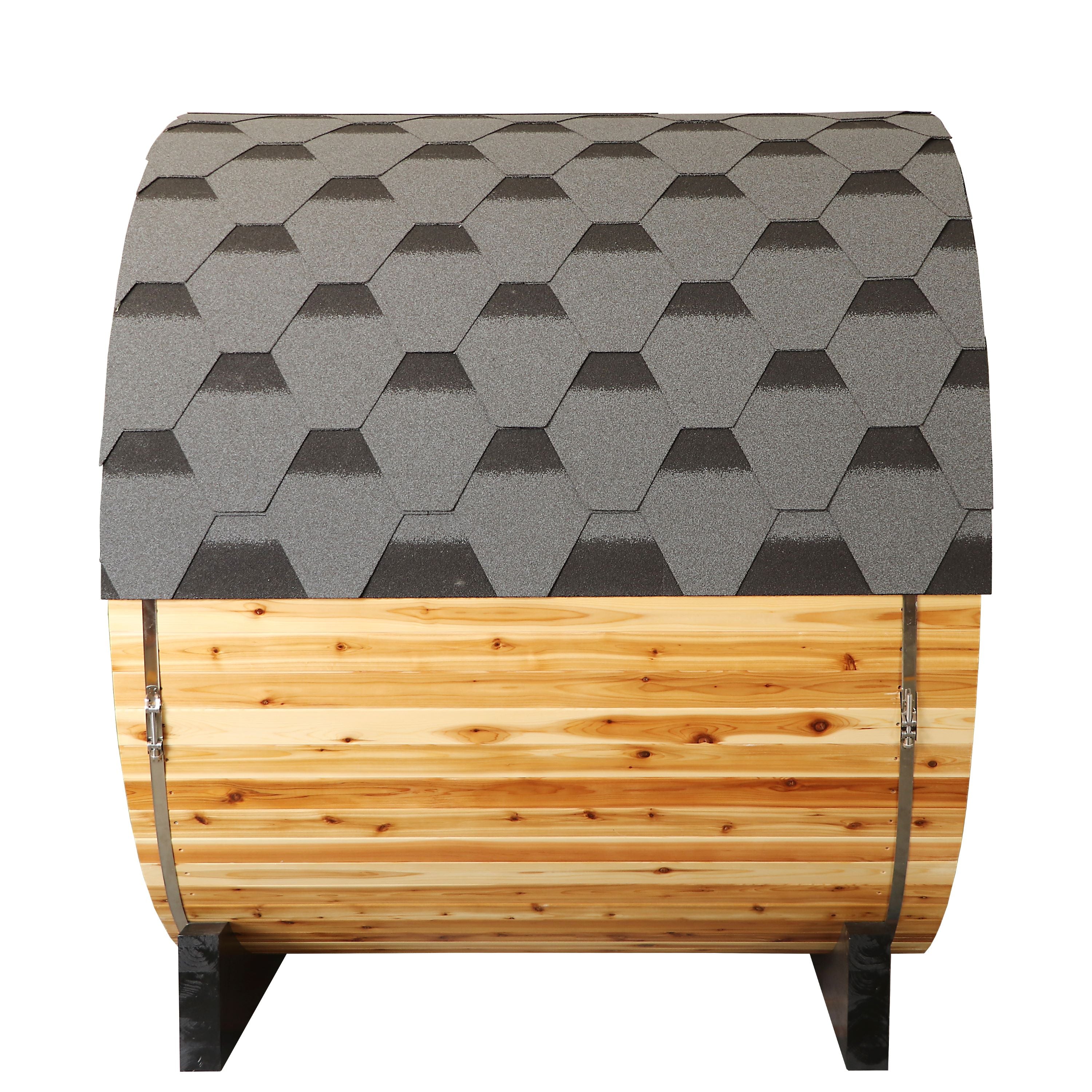 SunRay Aurora 2-4 Person Barrel Sauna with Harvia 6kW Heater