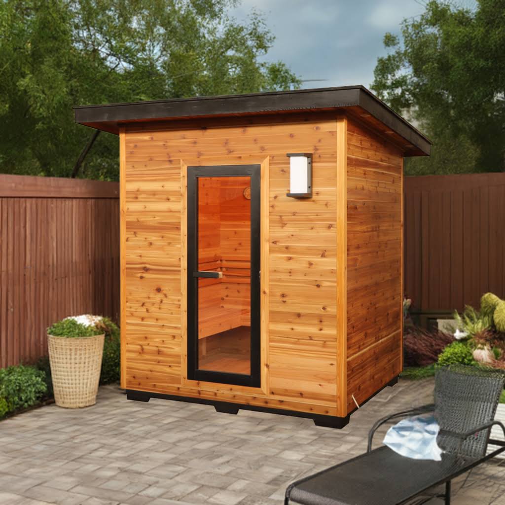 SunRay Denali 4-Person Contemporary Outdoor Sauna