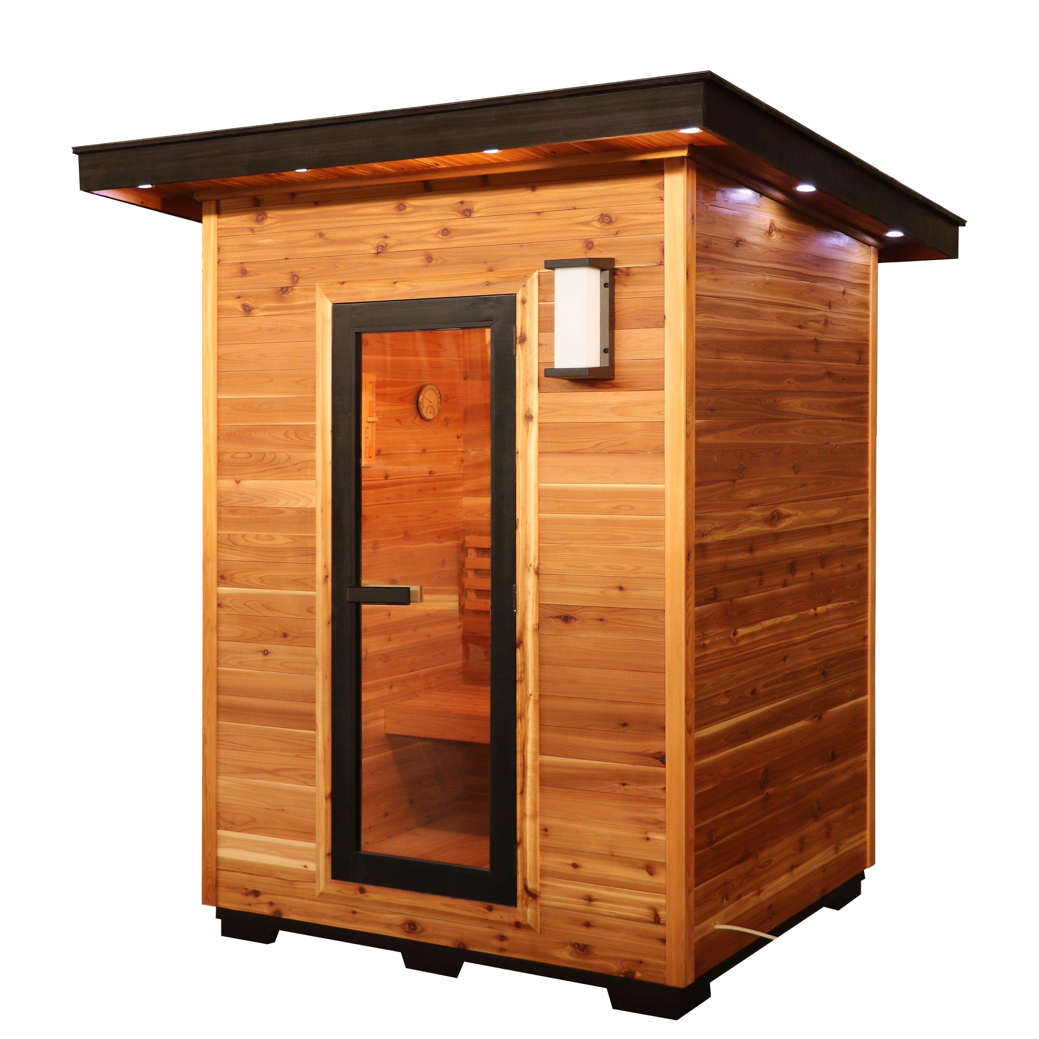 SunRay Seneca 3-Person Contemporary Outdoor Sauna With Harvia Heater