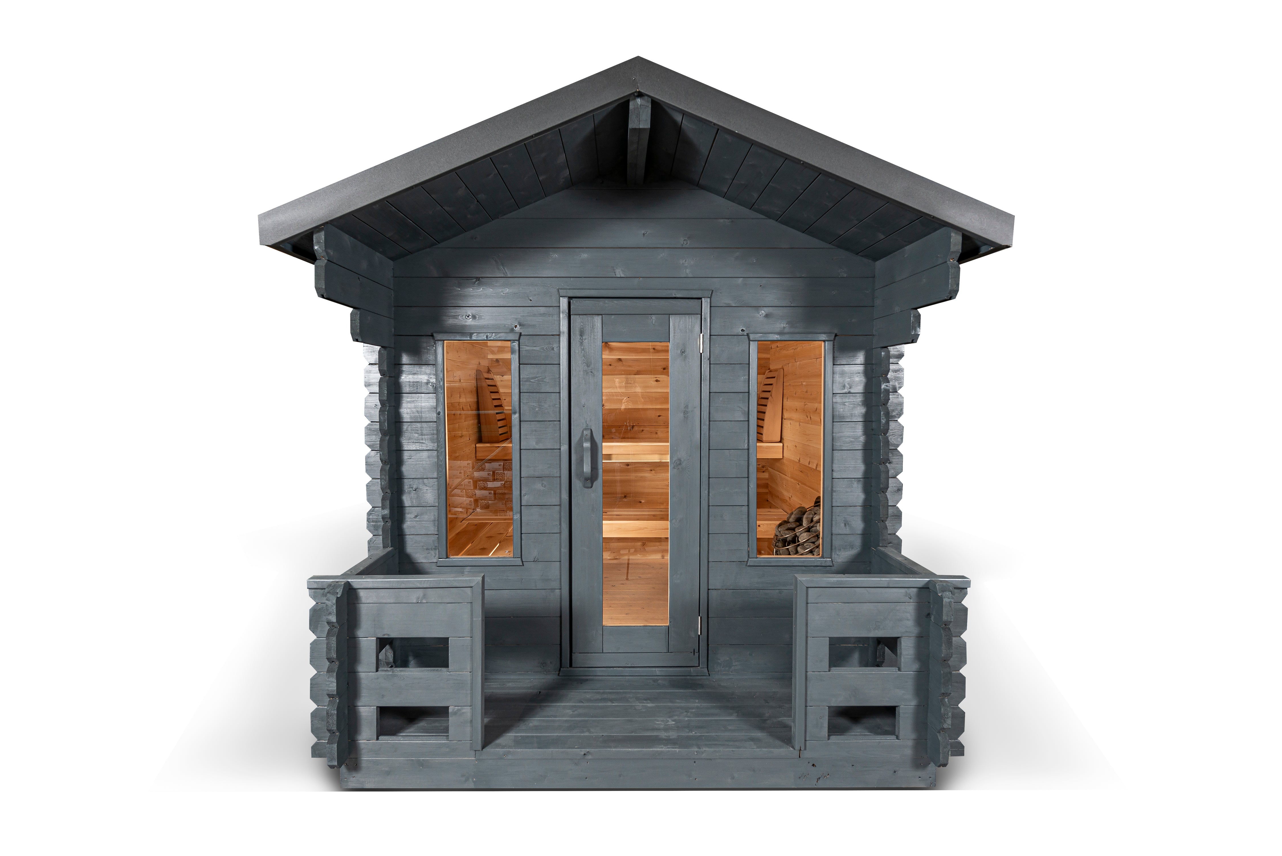 LeisureCraft Georgian Cabin Sauna with Porch