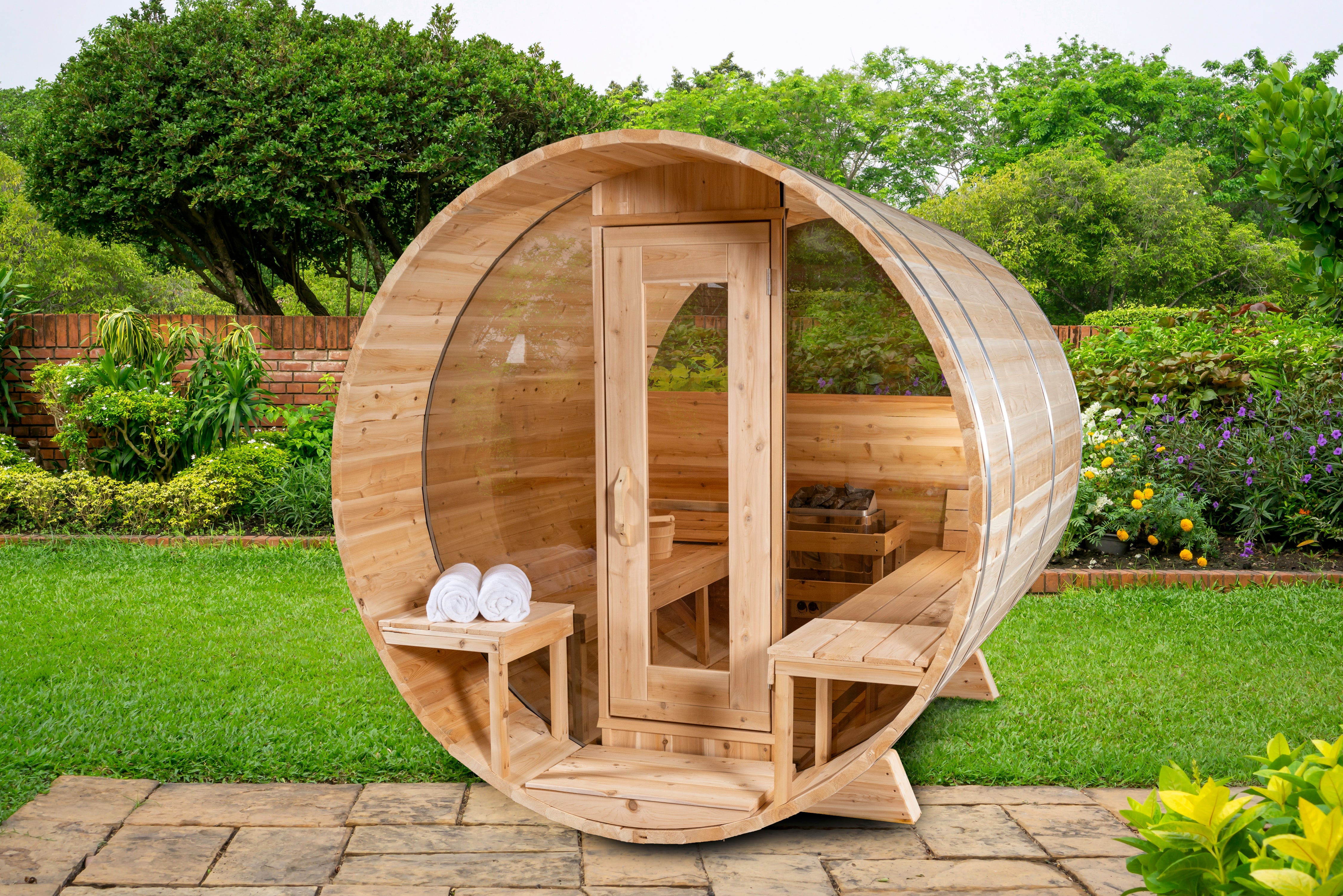 LeisureCraft Canadian Timber Serenity MP Barrel Sauna CTC2245MP