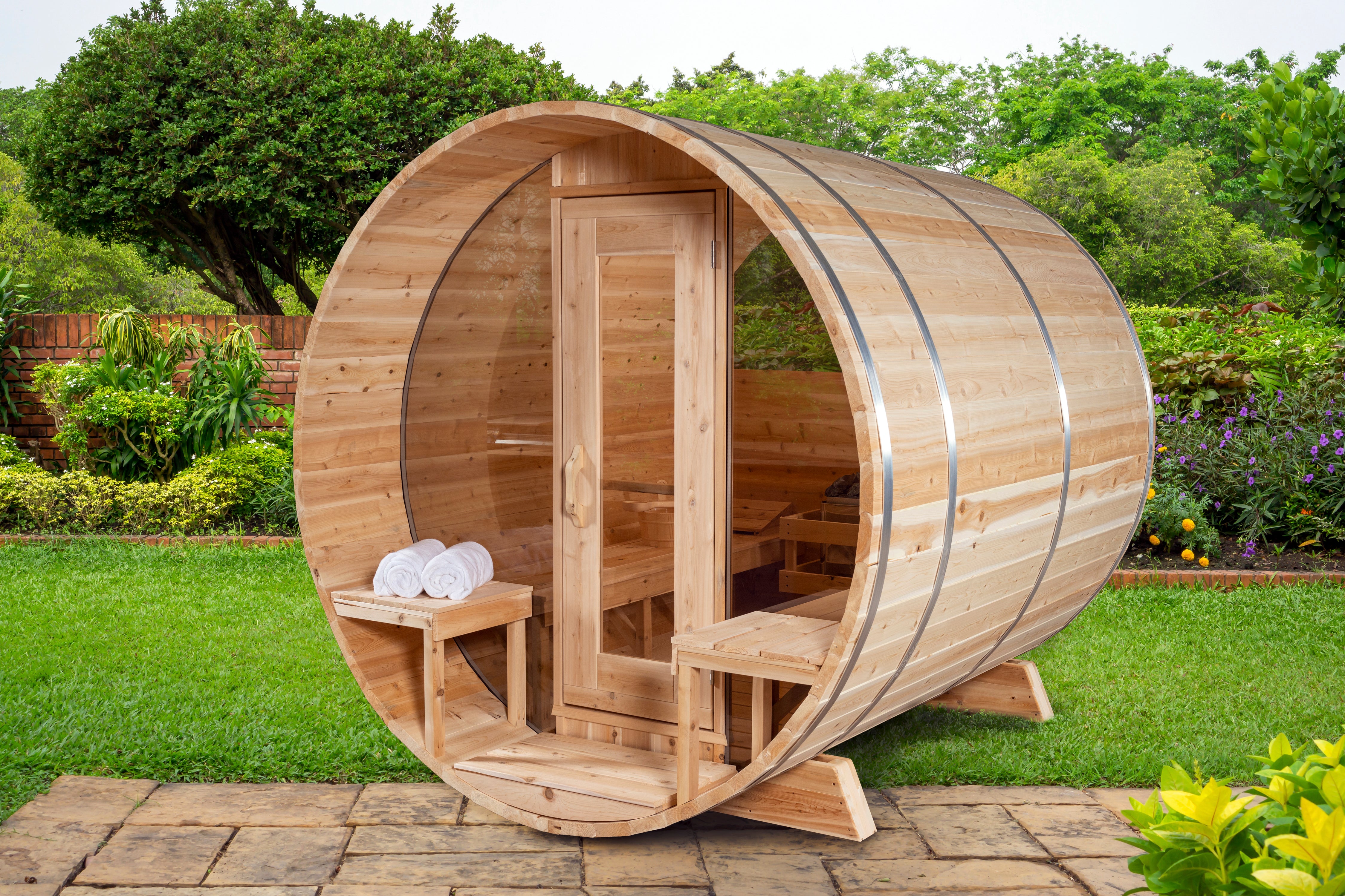 LeisureCraft Canadian Timber Serenity MP Barrel Sauna CTC2245MP